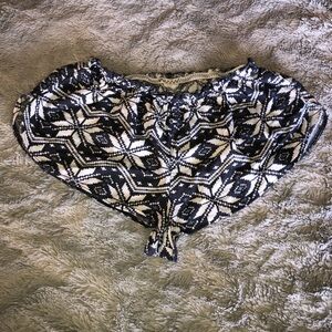 Victoria’s Secret Pink pajama short booty shorts Christmas snowflake print